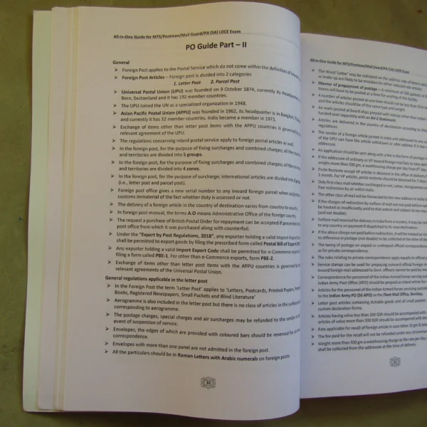 All in one guide for MTS, Postman, PA LDCE Exam (English)