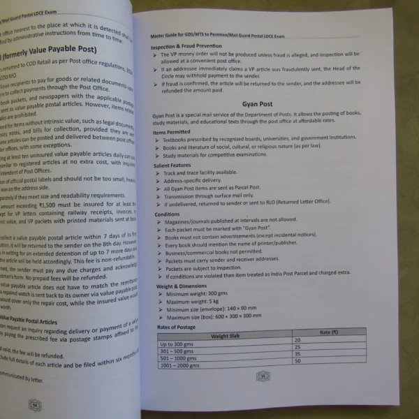 Master Guide for Postman & Mail Guard LDCE Exam (English)